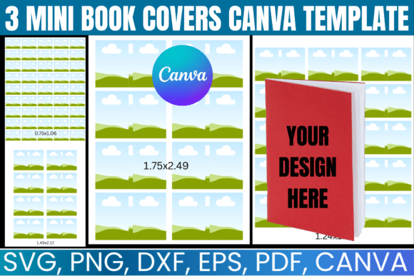 3 Mini Book Covers Canva Template: Your Tiny Craft Solution