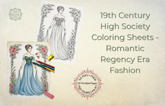 A Creative Guide to the Romantic Regency Era Coloring Book