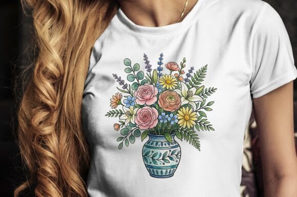 Bright Flower Arrangement: A Decorative Vector for Modern Design