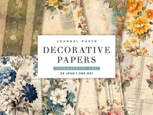 Charm Your Projects with Vintage Dandelions Decorative Paper