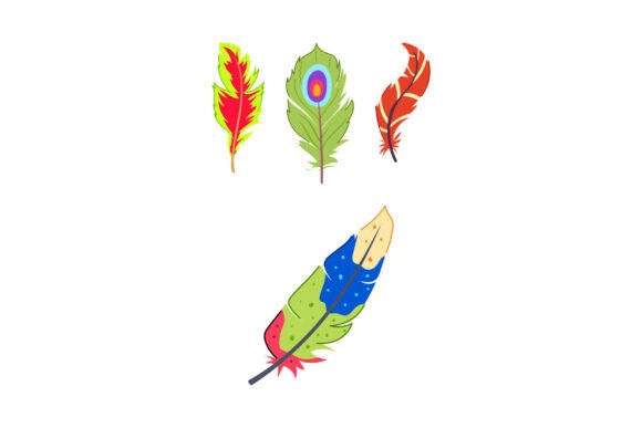 Colorful Decorative Flying Exotic Bird F: A Font with Wings