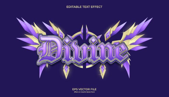 Decorative Divine Magic Text Effect: A Versatile Design Asset