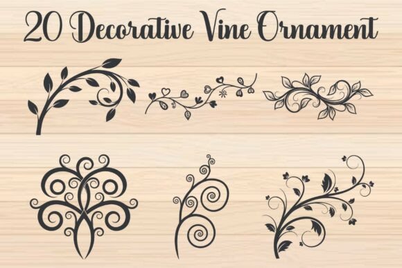 Decorative Vine Ornament Vector: 20 Designs for Organic Branding