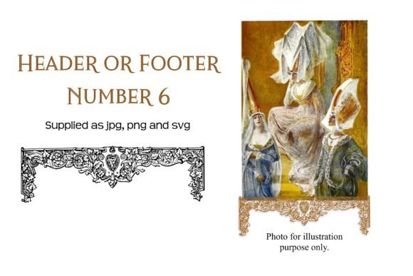Elevate Your Design with Vintage Decorative Header or Footer 6