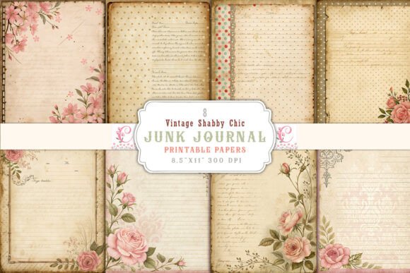 Embrace Nostalgia: The Allure of Shabby Chic Junk Journal Pages