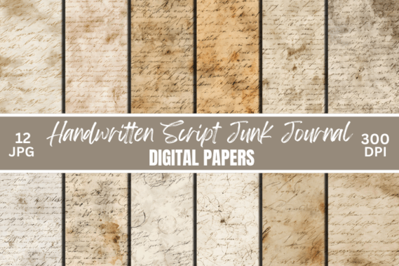 Ephemera Handwritten Script Junk Journal: Timeless Digital Artistry