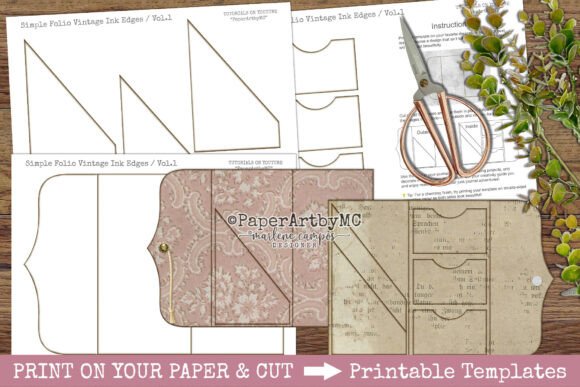 Folio Printable Template Vintage Vol.1: Create Timeless Junk Journal Pages