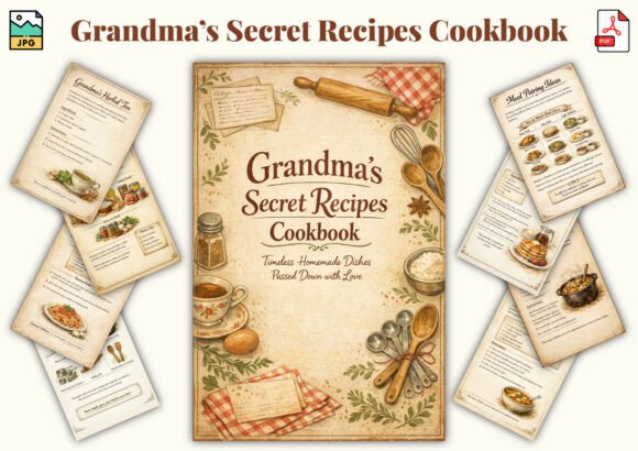 Grandma's Secret Recipes Cookbook: Vintage Kitchen Style