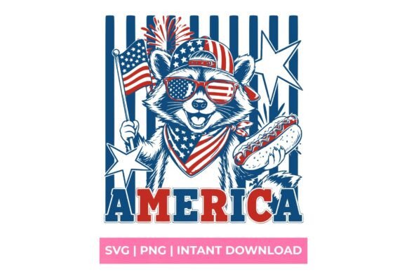 Patriotic Raccoon America 4th of July: A Playful Take on Holiday Spirit