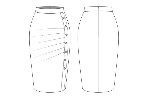 Romspattern™ SideRush Skirt: The Modern Pencil Skirt Pattern