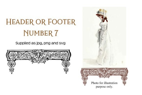 Vintage Decorative Header or Footer 7: A Versatile Design Asset